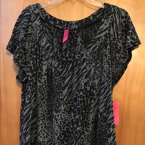 🔥Pure Energy Top Gray/Black NWT